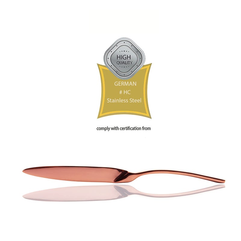 Culterman 20 Piece Rose Gold Flatware Silverware Cutlery Sets,unique modern look,Home & Kitchen Stainless Steel Dinnerware/Tableware/Utensils Set Include Knives/Forks/Spoons.Copper - Image 3